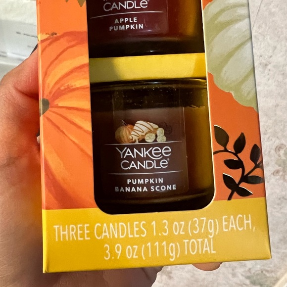 NWT Yankee Candle 3 Mini Candle Pumpkin Season - Picture 5 of 9